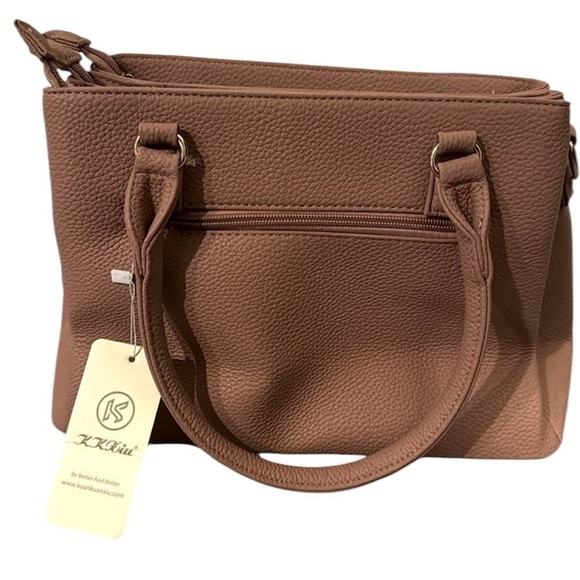 🆕Women Satchel Handle/Shoulder Handbag-Pockets Zipper PU Leather Crossbody - New - Picture 1 of 8